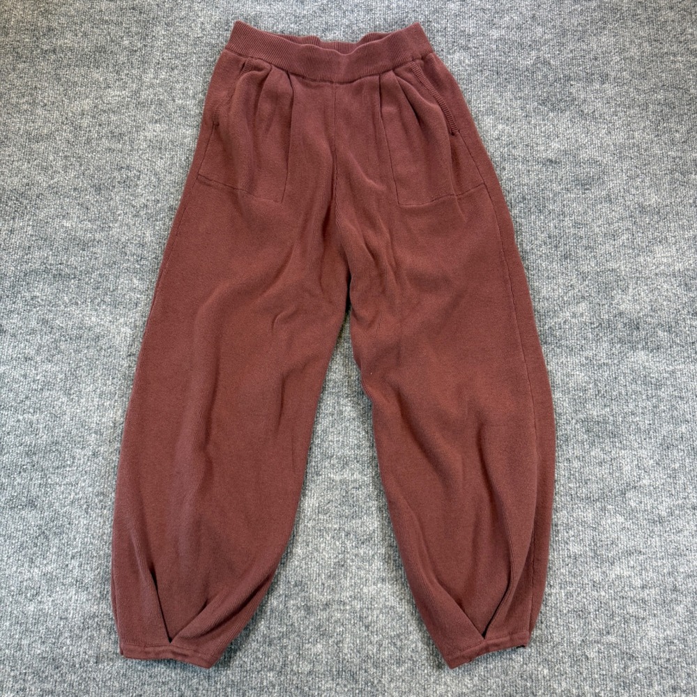 TL Knit Harem Jogger Rayon Mauve Brown Pants Size S Balletcore Loungewear
